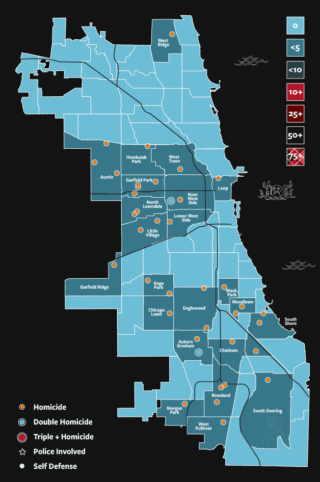 Chicago murder and homicide map 2026