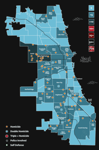 Chicago murder and homicide map 2026